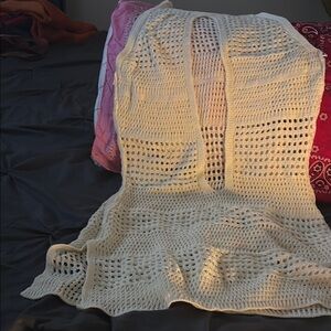 Elegant Cream Crochet Layering Piece